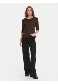United Colors of Benetton - United Colors Of Benetton Bluzka 3GA2E16F9 Brązowy Regular Fit. Kolor: brązowy. Materiał: bawełna