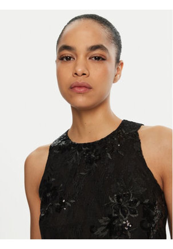 Kontatto Sukienka koktajlowa AI2025 Czarny Regular Fit. Kolor: czarny. Materiał: syntetyk. Styl: wizytowy