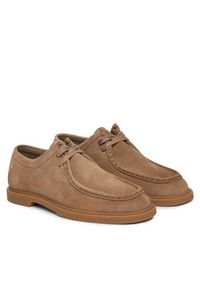 TOMMY HILFIGER - Tommy Hilfiger Półbuty Lightweight Suede Apron Toe FW0FW09262 Beżowy. Kolor: beżowy. Materiał: skóra, zamsz #5