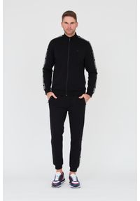 Guess - GUESS Czarne męskie spodnie dresowe, Rozmiar S. Kolor: czarny. Materiał: dresówka #4