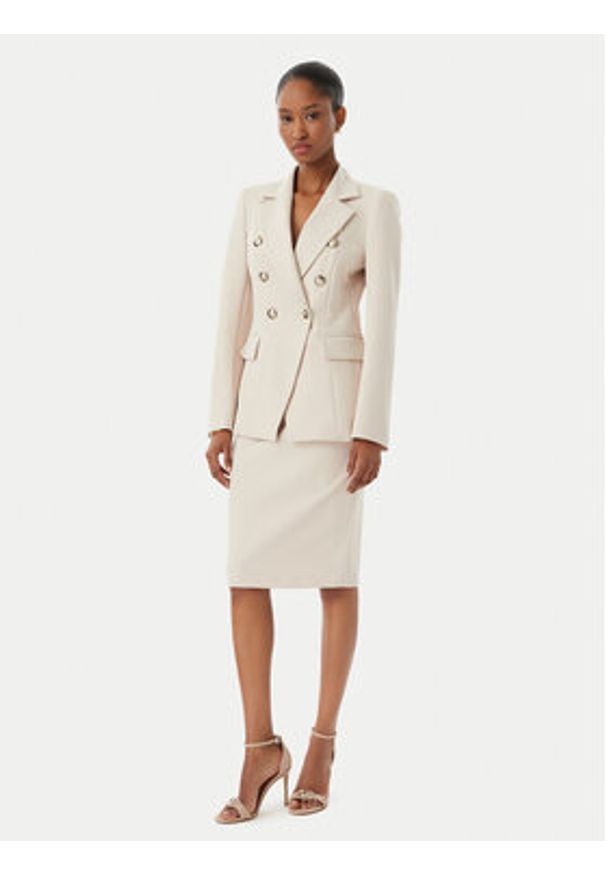 Maryley Marynarka 26EB139/43LA Beżowy jasny Regular Fit. Kolor: beżowy. Materiał: syntetyk