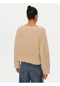 Pinko - PINKO Sweter Spiga 102803 A1KP Beżowy Regular Fit. Kolor: beżowy. Materiał: bawełna #5