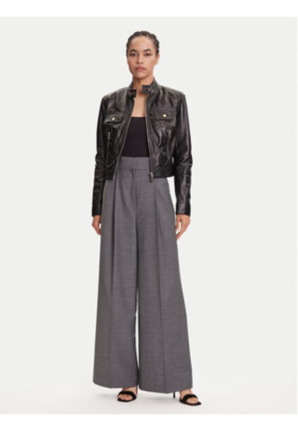 Marciano Guess Kurtka skórzana 5YGL09 7345A Czarny Regular Fit. Kolor: czarny. Materiał: skóra