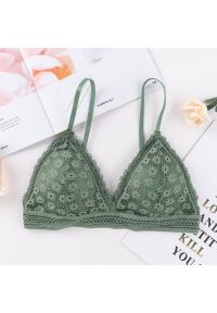 Intica - Braletka trójkątna minimalistyczna na co dzień i na eleganckie okazje Seiran. Kolor: zielony. Materiał: materiał