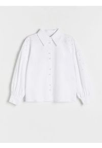 Reserved - Koszula z perełkami - złamana biel. Materiał: tkanina #1
