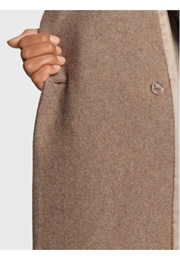 Herskind Płaszcz wełniany Wanda 4575816 Beżowy Oversize. Kolor: beżowy. Materiał: wełna