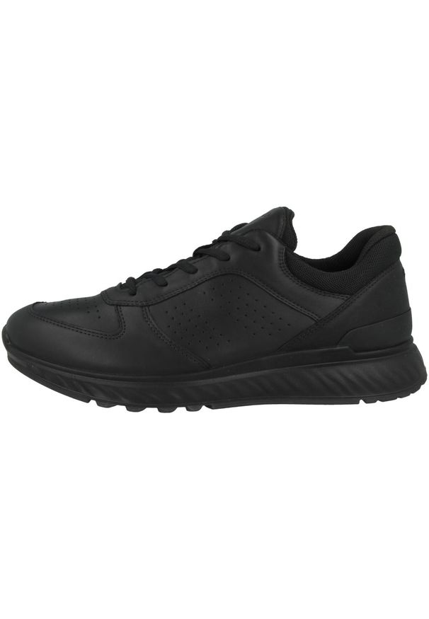 ecco - Buty do chodzenia męskie Ecco Exostride. Zapięcie: sznurówki. Kolor: czarny, niebieski. Materiał: skóra. Szerokość cholewki: normalna. Sport: turystyka piesza