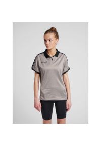 Damska koszulka polo Hummel hmlAUTHENTIC Functional. Typ kołnierza: polo. Kolor: szary. Styl: elegancki