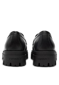 TwinSet - TWINSET Loafersy Mocassino 242GCJ024 Czarny. Kolor: czarny. Materiał: skóra #6