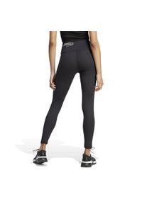 Legginsy fitness damskie Adidas. Kolor: czarny. Materiał: włókno, materiał, bawełna. Sport: fitness