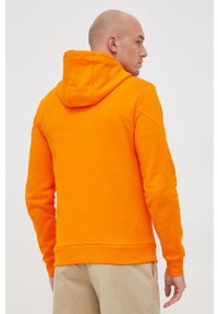TOMMY HILFIGER - Tommy Hilfiger bluza bawełniana męska kolor pomarańczowy z kapturem z nadrukiem. Typ kołnierza: kaptur. Kolor: pomarańczowy. Materiał: bawełna. Wzór: nadruk