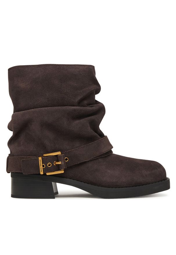 MICHAEL Michael Kors Botki Colby 40F5COFE5S Brązowy. Kolor: brązowy. Materiał: skóra, zamsz