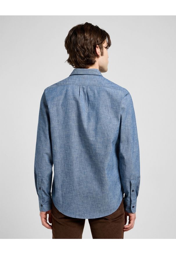 Lee - MESKA KOSZULA LEE PATCH SHIRT RINSE 112370569