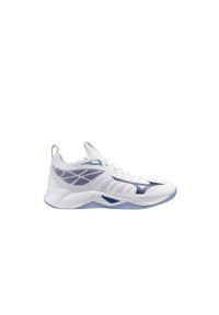 Buty halowe Mizuno Wave Dimension. Kolor: biały, wielokolorowy, niebieski. Model: Mizuno Wave. Sport: siatkówka