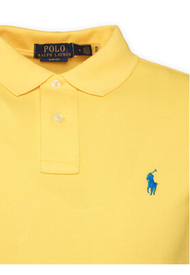 Polo Ralph Lauren Polo Core Replen 710795080 Żółty Slim Fit. Typ kołnierza: polo. Kolor: żółty. Materiał: bawełna