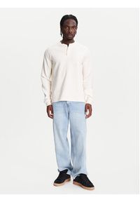 Adidas - adidas Longsleeve Trefoil Essentials JX2757 Écru Loose Fit. Materiał: bawełna, syntetyk. Długość rękawa: długi rękaw #4