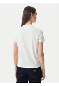Tommy Jeans T-Shirt Heritage Logo DW0DW22816 Biały Regular Fit. Kolor: biały. Materiał: bawełna #5