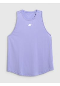 4f - 4F Top treningowy regular szybkoschnący damski - fioletowy L. Kolor: fioletowy. Materiał: materiał, włókno. Sport: fitness #1