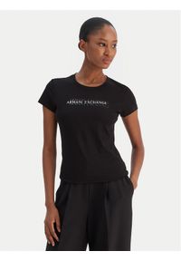 Armani Exchange T-Shirt XW002038 AF10356 UC001 Czarny Slim Fit. Kolor: czarny. Materiał: bawełna #1