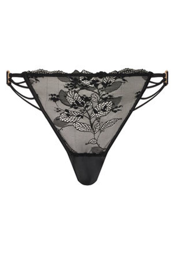 Hunkemöller Stringi Avela 302373 Czarny. Kolor: czarny. Materiał: syntetyk