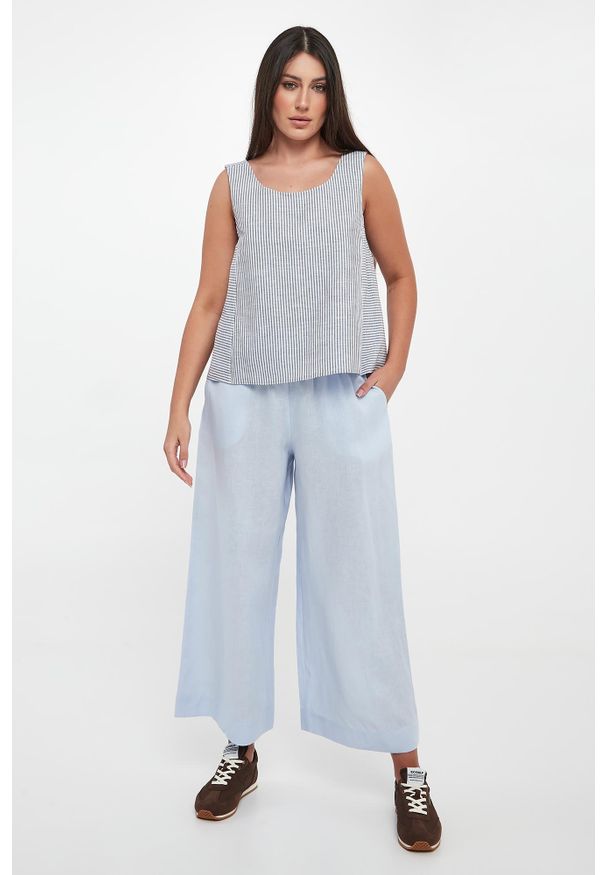 Top damski lniany Caliga MM. Materiał: len