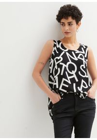 bonprix - Bluzka bez rękawów, z lejącej wiskozy. Kolor: biały. Materiał: wiskoza. Długość rękawa: bez rękawów #1