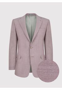 Pako Lorente - PAKO LORENTE – Gładka różowa marynarka garniturowa męska. Okazja: na komunię, na ślub cywilny, na wesele. Kolor: różowy. Materiał: wełna. Wzór: gładki. Styl: boho #4