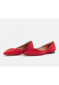 Marco Shoes Baleriny damskie z niskimi bokami czerwone. Kolor: czerwony #4