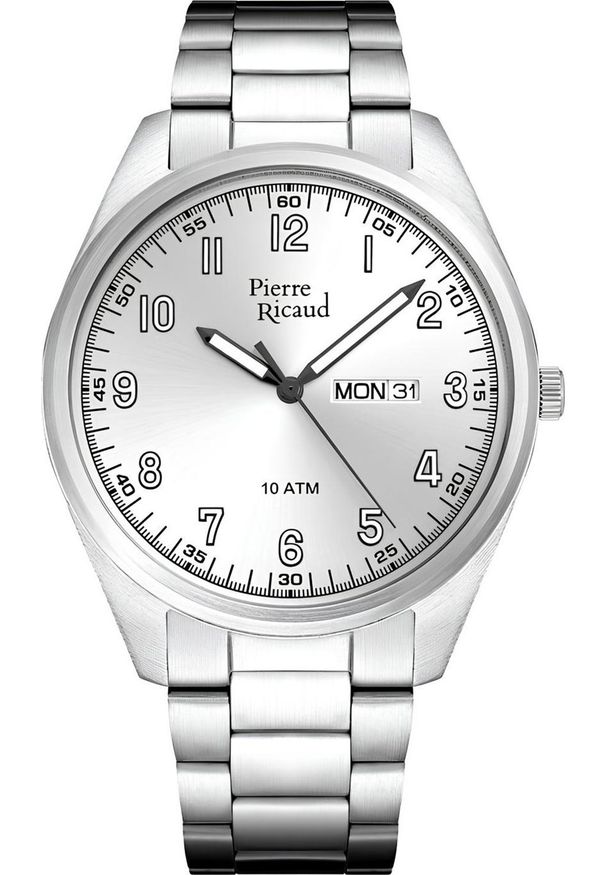 Zegarek Pierre Ricaud Zegarek męski Pierre Ricaud P6053.5123Q srebrny. Kolor: srebrny