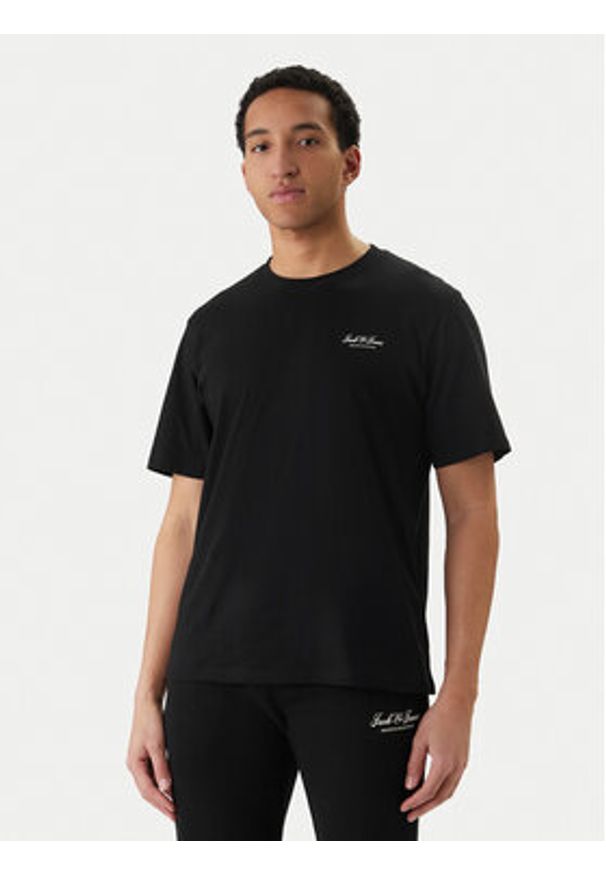 Jack & Jones T-Shirt Earchive 12297641 Czarny Regular Fit. Kolor: czarny. Materiał: bawełna
