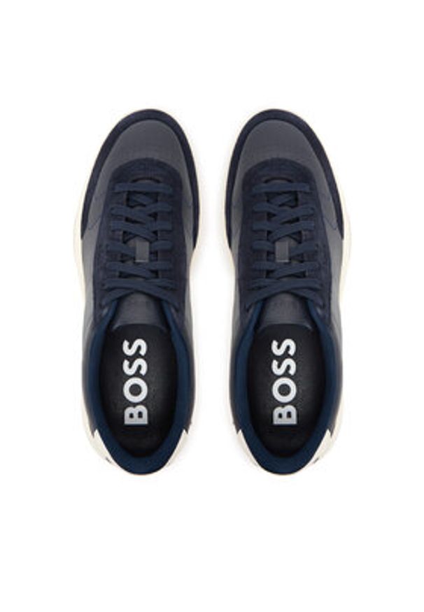 BOSS Sneakersy Baltimore 50548705 Niebieski. Kolor: niebieski. Materiał: skóra