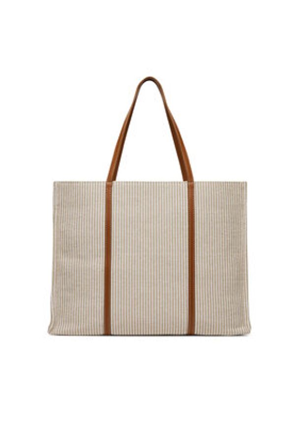 TOMMY HILFIGER - Tommy Hilfiger Torebka Th Premium Beach Le Tote AW0AW17418 Beżowy. Kolor: beżowy