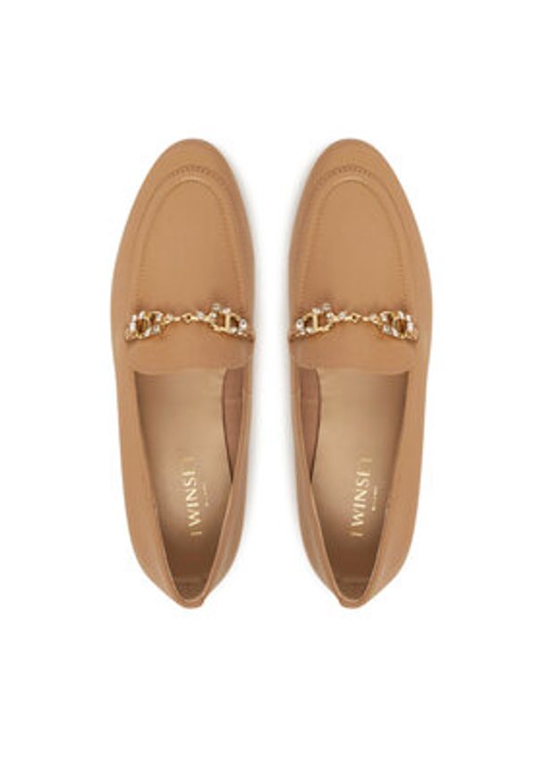 TwinSet - TWINSET Loafersy 251TCP134 Brązowy. Kolor: brązowy. Materiał: skóra