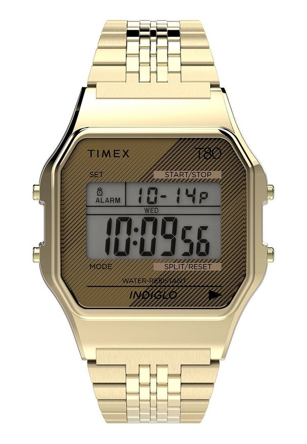Timex - Zegarek TW2R79200. Rodzaj zegarka: cyfrowe. Kolor: złoty. Materiał: tworzywo sztuczne, materiał, koronka