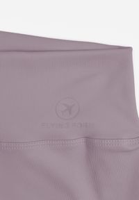 Renee - Fioletowe Szorty Kolarki High Waist Marerila. Okazja: na co dzień. Stan: podwyższony. Kolor: fioletowy. Długość: krótkie. Styl: sportowy, casual #3