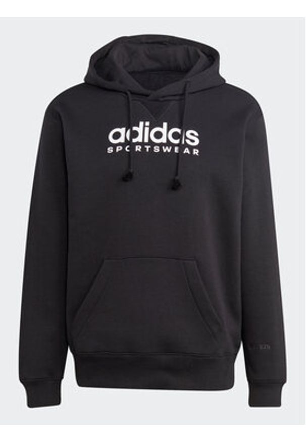 Adidas - adidas Bluza All SZN Fleece Graphic Hoodie IC9771 Czarny Loose Fit. Kolor: czarny. Materiał: bawełna