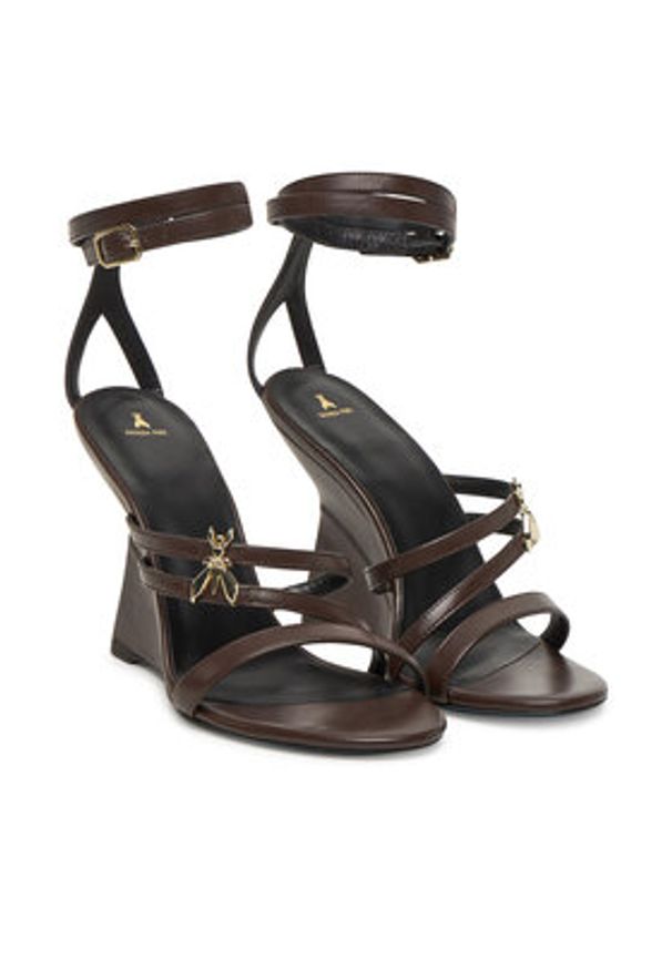 Patrizia Pepe Sandały 2X0043/L048 Brązowy. Kolor: brązowy. Materiał: skóra