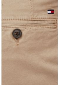TOMMY HILFIGER - Tommy Hilfiger spodnie męskie kolor granatowy w fasonie chinos. Okazja: na co dzień. Kolor: niebieski. Materiał: tkanina. Wzór: gładki. Styl: casual #4