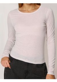 Sinsay - Bluzka z metalizowaną nitką - kremowy. Kolor: kremowy