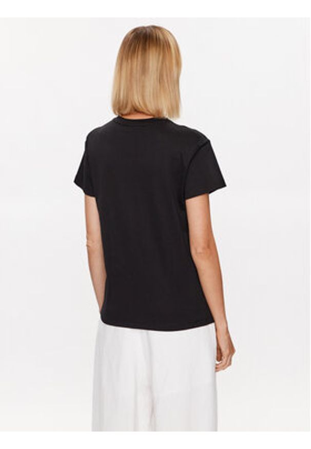 Fabiana Filippi T-Shirt JED273W126 Czarny Regular Fit. Kolor: czarny. Materiał: bawełna