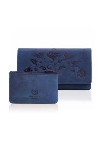 Zestaw damski ZUP-37-DB PAOLO PERUZZI granatowy. Kolor: niebieski. Materiał: skóra #1