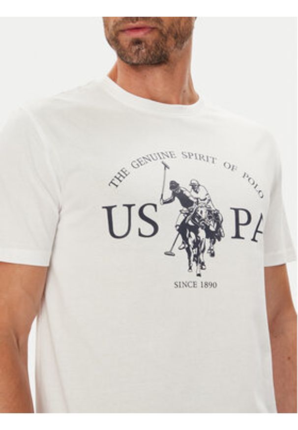 U.S. Polo Assn. T-Shirt MUP4203 Biały Regular Fit. Typ kołnierza: polo. Kolor: biały. Materiał: bawełna