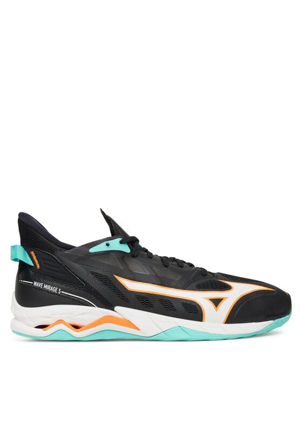 Mizuno Buty halowe Wave Phantom 4 X1GA2350 Czarny. Kolor: czarny. Materiał: skóra. Model: Mizuno Wave
