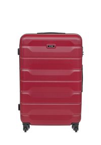 Ochnik - Komplet walizek na kółkach 19''/24''/28''. Kolor: czerwony. Materiał: guma, poliester, materiał, kauczuk #5