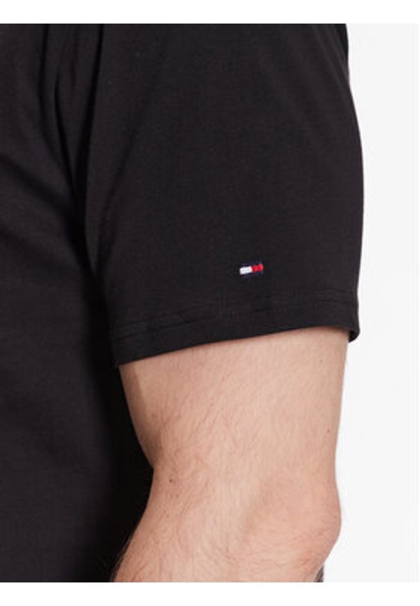 TOMMY HILFIGER - Tommy Hilfiger T-Shirt Logo UM0UM02916 Czarny Regular Fit. Kolor: czarny. Materiał: bawełna