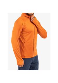 Bluza polarowa męska Inov-8 VentureLite Mid Hoodie FZ. Kolor: pomarańczowy. Materiał: polar