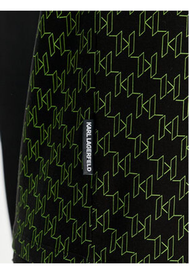 Karl Lagerfeld - KARL LAGERFELD Polo 745401 552235 Czarny Slim Fit. Typ kołnierza: polo. Kolor: czarny. Materiał: bawełna