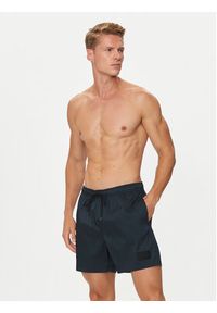 Calvin Klein Swimwear Szorty kąpielowe KM0KM01023 Czarny Regular Fit. Kolor: czarny. Materiał: syntetyk #6