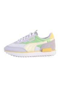 Buty do chodzenia damskie Puma Future Rider Pastel. Zapięcie: sznurówki. Kolor: biały, wielokolorowy. Materiał: materiał, syntetyk, tkanina. Szerokość cholewki: normalna. Sport: turystyka piesza