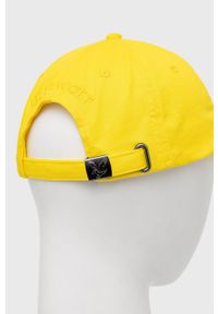 Lyle & Scott czapka bawełniana kolor żółty gładka. Kolor: żółty. Materiał: bawełna. Wzór: gładki #2